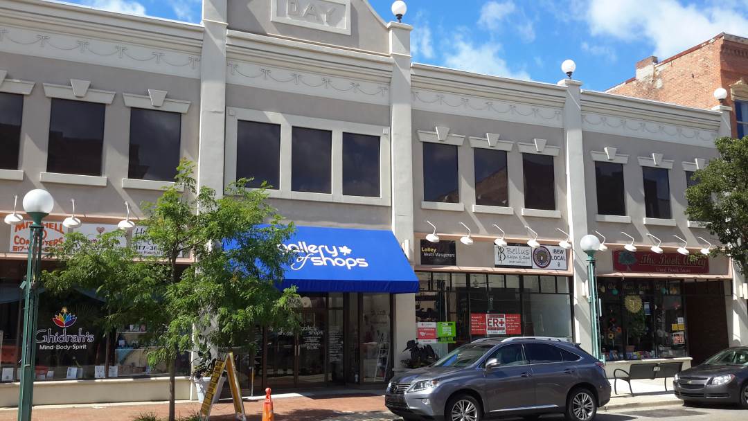 Gallery of Shops on Maumee St in downtown Adrian